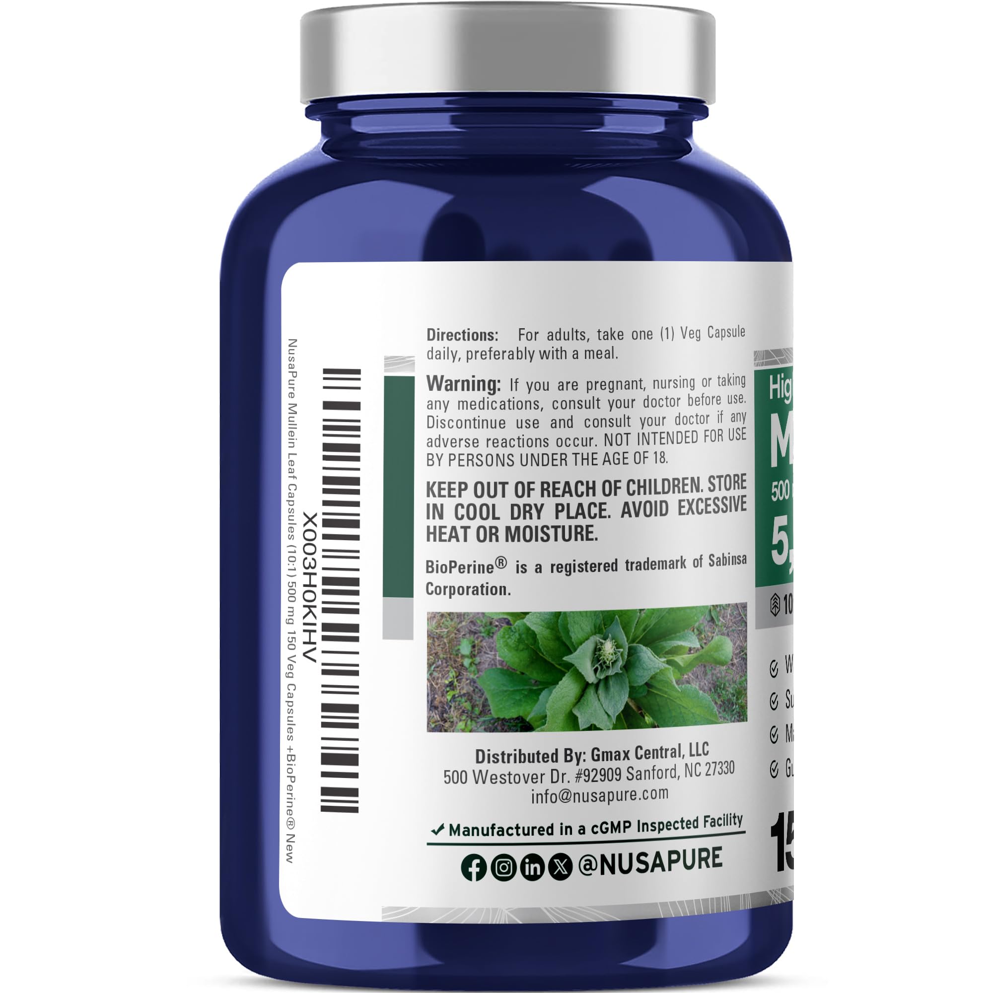 NusaPure emballage 150 capsules, solution durable et pratique