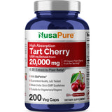 NusaPure cerise tart extrait 20:1 – bouteille montrant une concentration élevée et pratique.