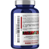 NusaPure cerise tart extrait 20:1 – étiquette détaillant les ingrédients et leur provenance.