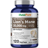 NusaPure Crinière de Lion extrait en bouteille, pratique pour la routine quotidienne.