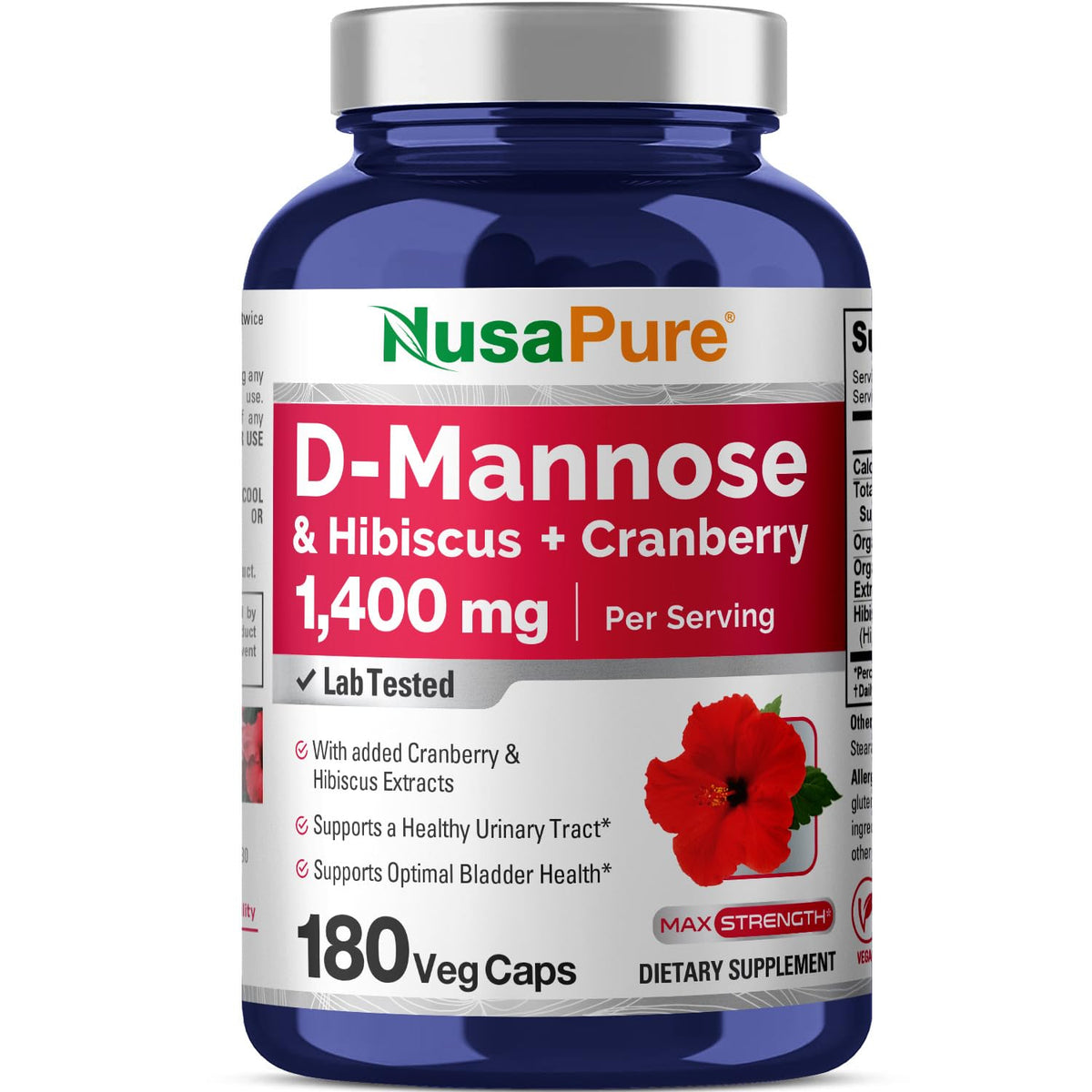 NusaPure D-Mannose Complex – bouteille, pratique pour routine quotidienne