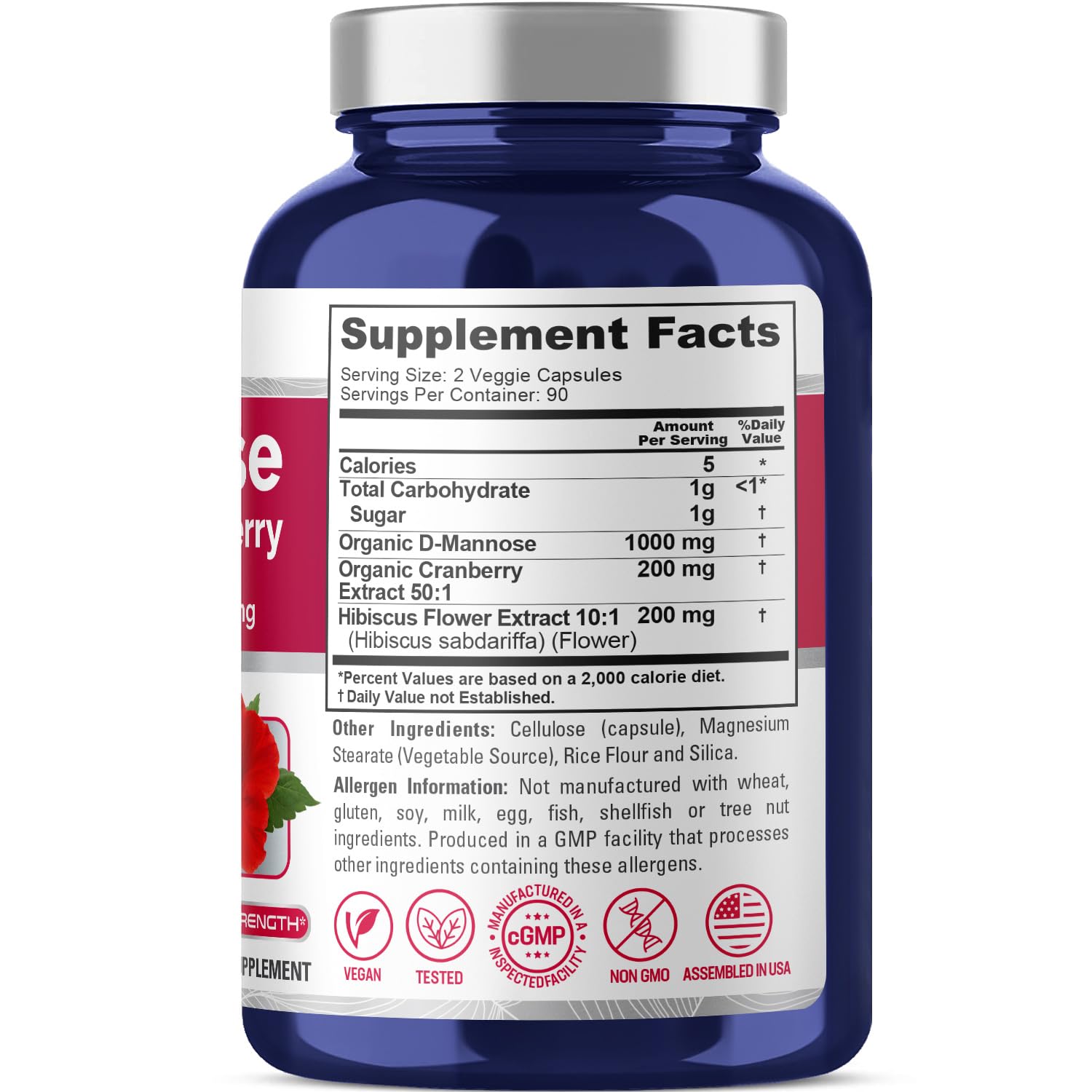 NusaPure D-Mannose Complex – capsules faciles à avaler pour routine végétalienne