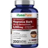 NusaPure étiquette magnolia bark extrait 20:1, haute biodisponibilité
