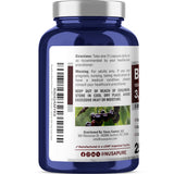 Étiquette claire indiquant l’équivalent 3 000 mg par capsule et le ratio 20:1.