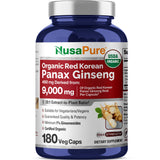NusaPure Ginseng Rouge Coréen en bouteille, soutien potentiel d’énergie quotidienne.