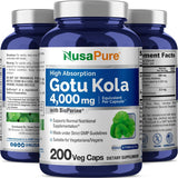 NusaPure Gotu Kola – extrait 20:1 avec Bioperine pour meilleure absorption