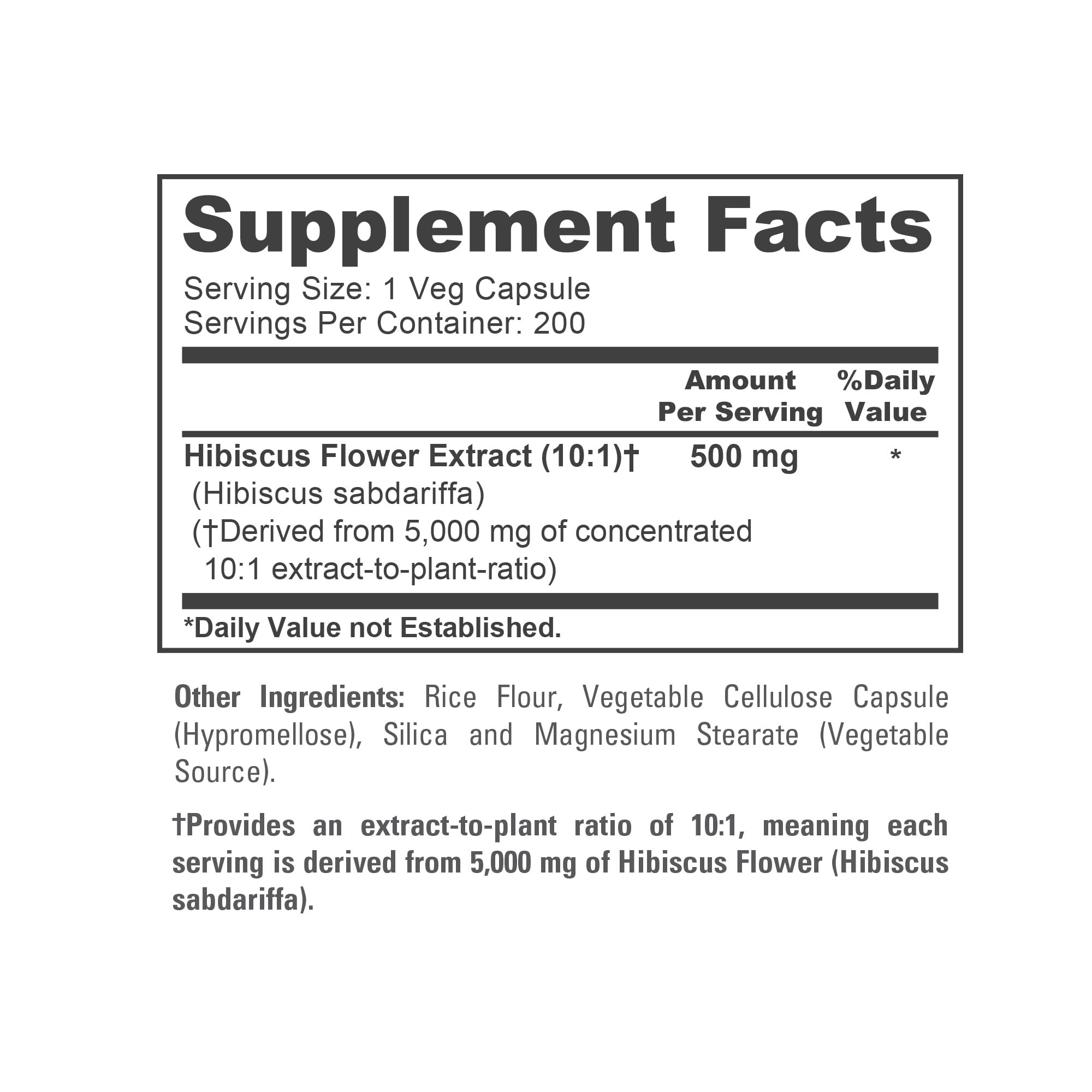 Ingrédients NusaPure Hibiscus Extrait – formulation 10:1 de qualité