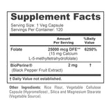 NusaPure L Methylfolate 15mg, gros-plan sur les capsules végétales, démontrant la pureté.
