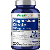 NusaPure Magnésium Citrate - bouteille, prise quotidienne simplifiée.