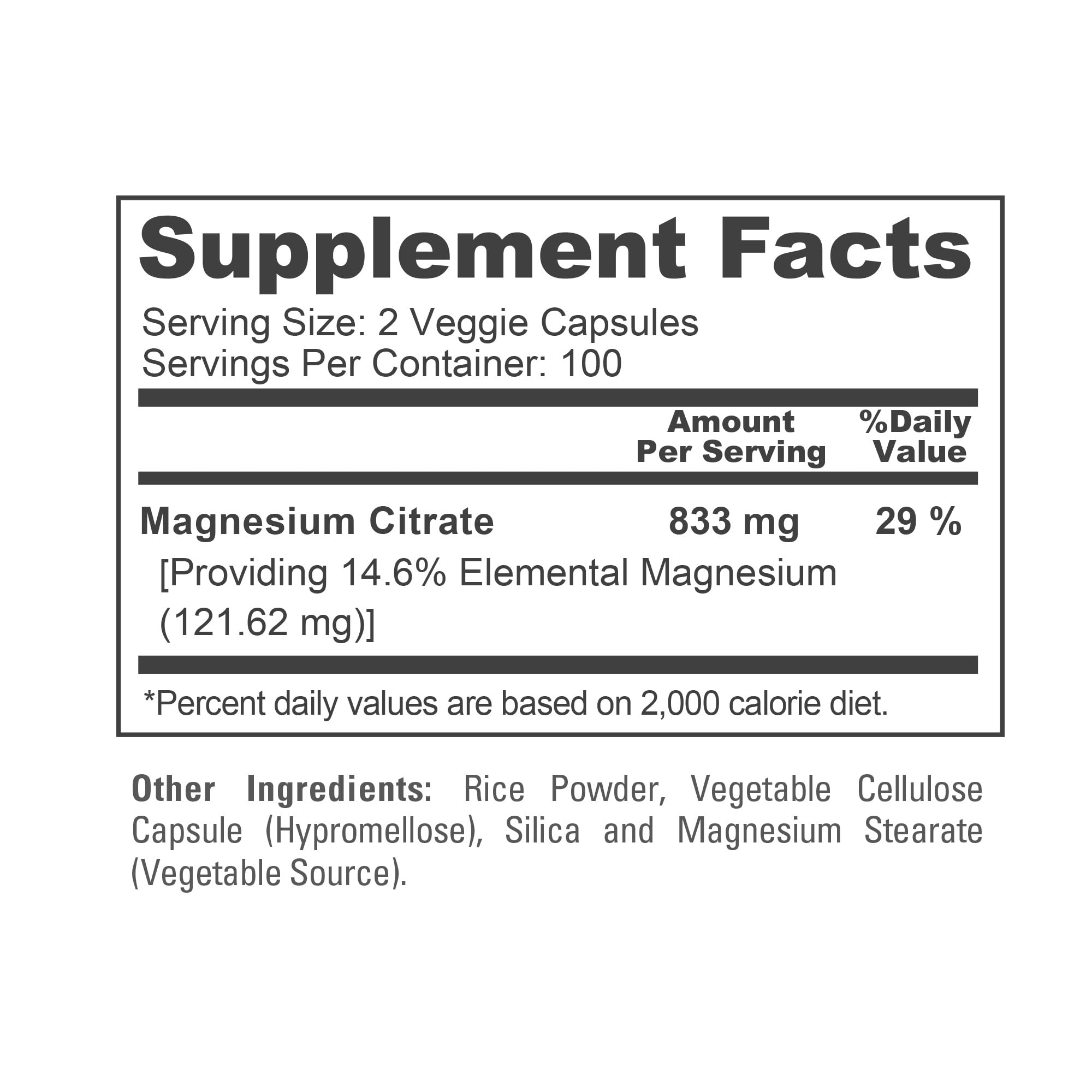 NusaPure Magnésium Citrate - fabrication CGMP conforme et normes élevées.