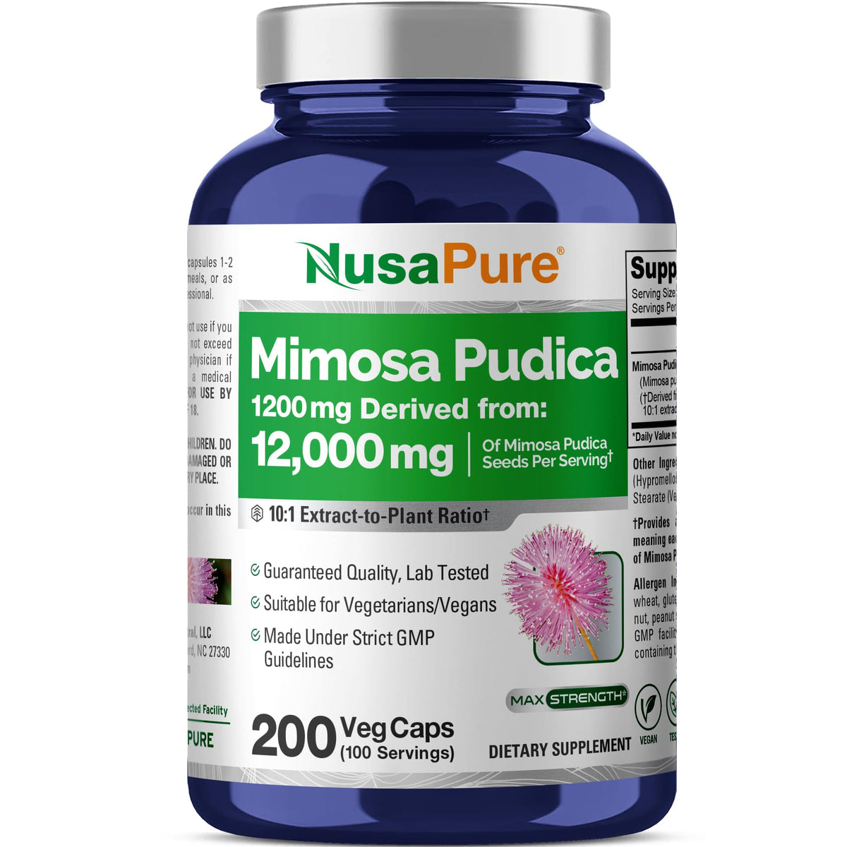 NusaPure Mimosa Pudica Extrait – Bouteille pratique pour utilisation quotidienne