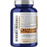 Étiquette NusaPure Nattokinase sur flacon, fabrication conforme CGMP.