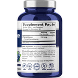 NusaPure Pterostilbene 150 mg, gélules végétales, sans OGM et végan.