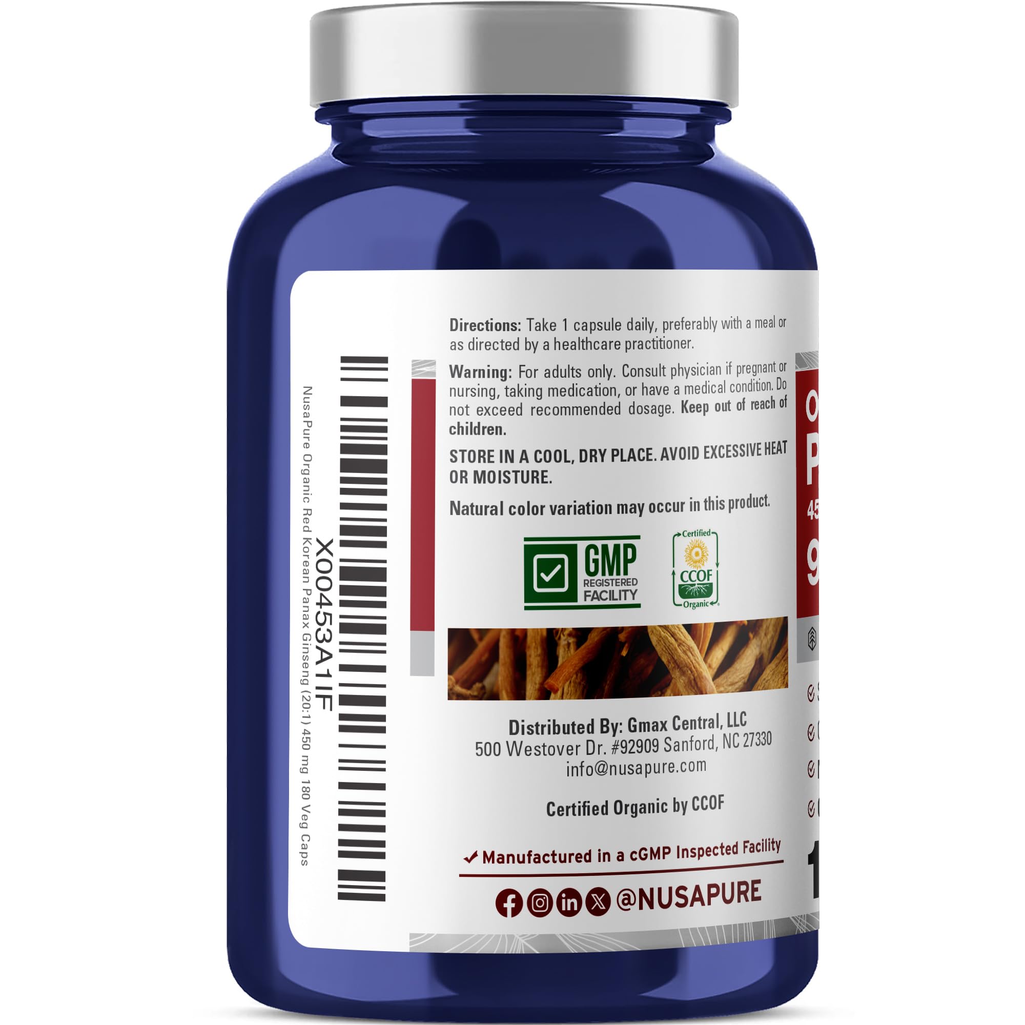 Racine de ginseng rouge coréen mise en avant, source naturelle pour le bien-être.