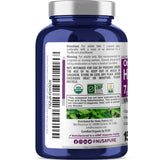 Capsules vertes Tulsi NusaPure prêtes à être prises