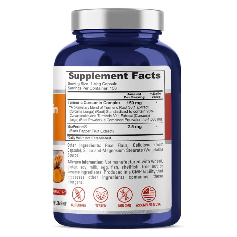 Capsules NusaPure Turmeric Curcumin, format pratique pour usage journalier.