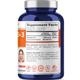 Capsules végétales NusaPure D3 50000 UI, faciles à avaler.