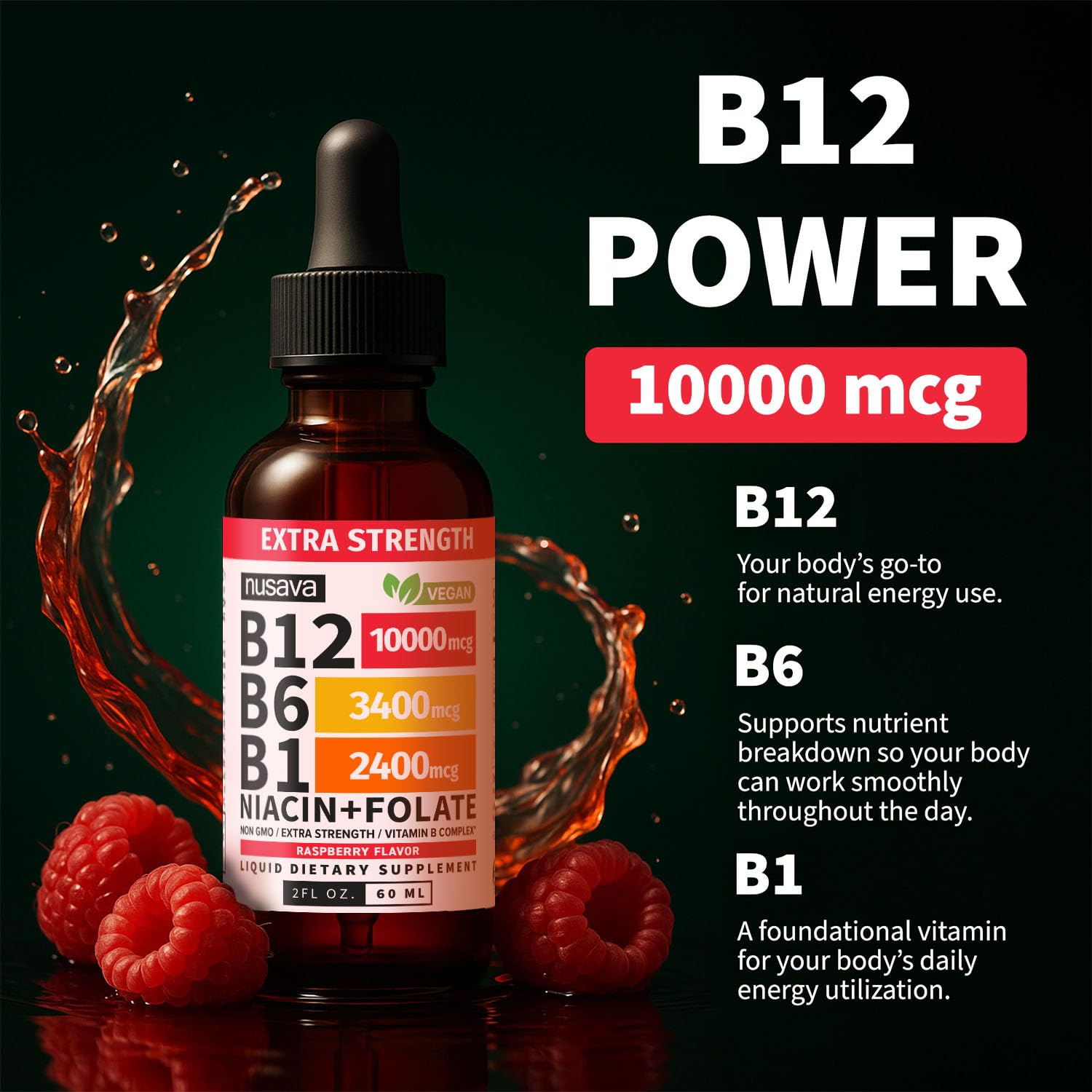 Pipette-dose Nusava B12, dosage facile et précis