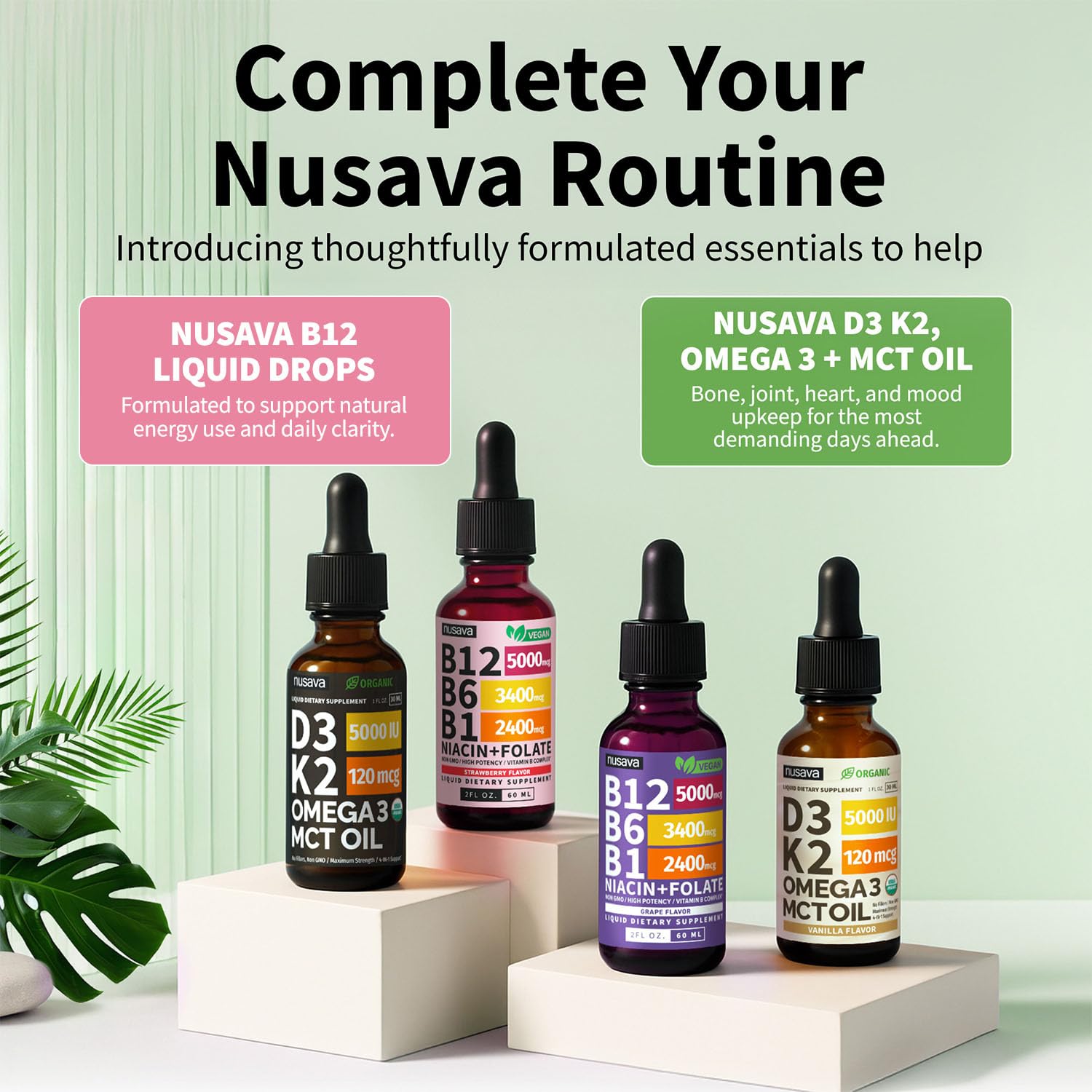 Formule B12 5000 mcg pour potentiellement soutenir l'énergie.