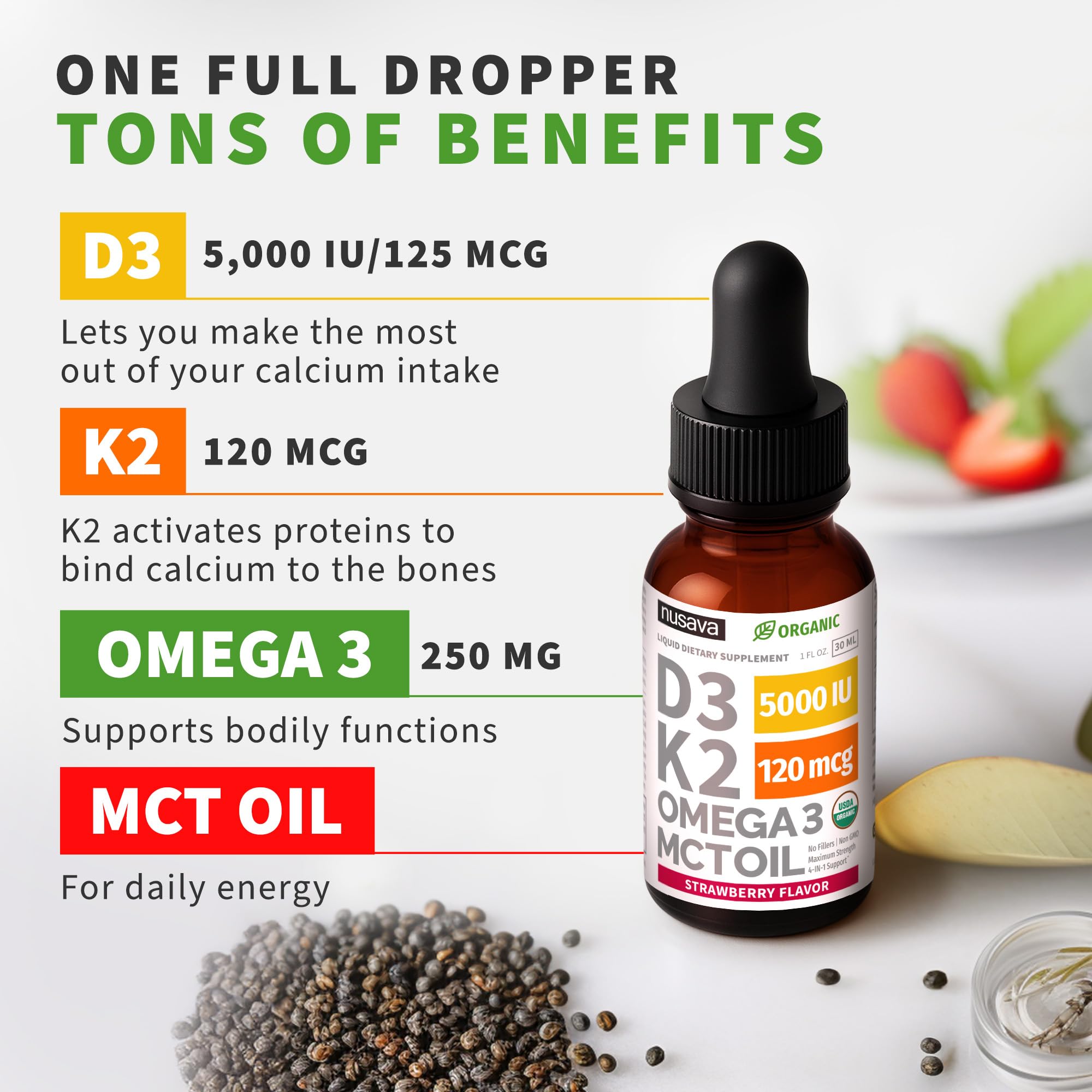 NUSAVA goût fraise – saveur naturelle pour une prise agréable