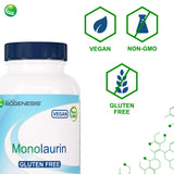Nutra BioGenesis Monolaurine composition vegan, pure et naturelle.