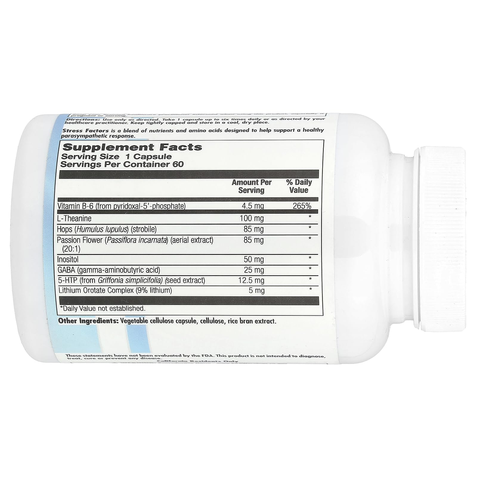 Nutra BioGenesis Stress Factors – capsules pour détente et bien‑être quotidien