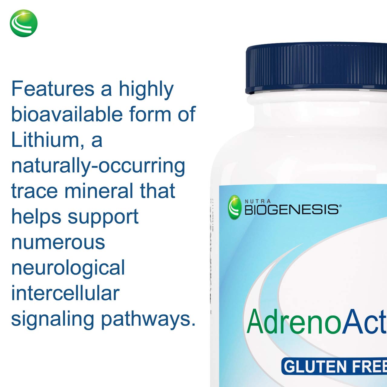 Nutra BioGenesis AdrenoActive, sceau qualité et traçabilité assurés.