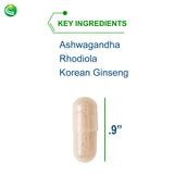 Nutra BioGenesis Bioadaptogen Ultra - capsules en gros plan, idéal pour le stress quotidien.