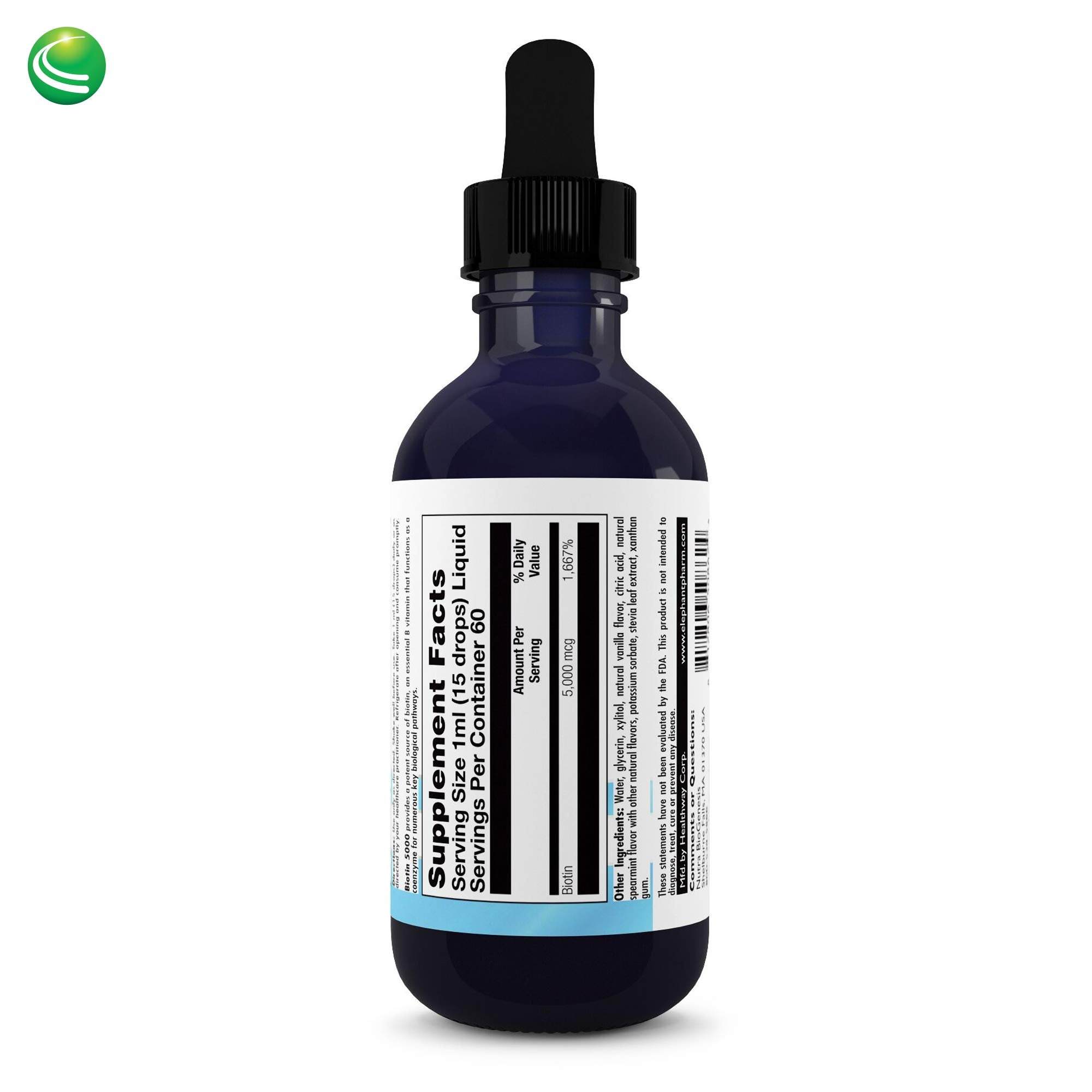 Nutra BioGenesis Biotin 5000 — gouttes doseuses pour dosage flexible et pratique