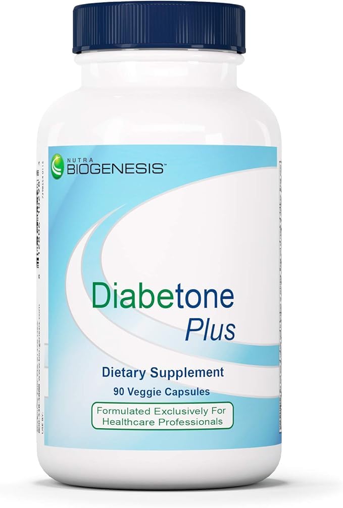 Nutra BioGenesis Diabetone Plus - Bouteille pour soutenir l'équilibre métabolique.