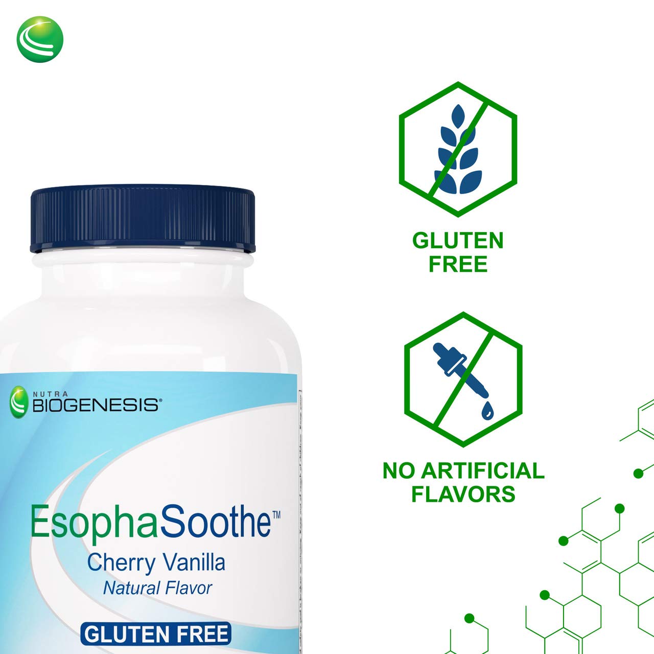 Nutra BioGenesis EsophaSoothe: tablettes dans main pour une prise facile.