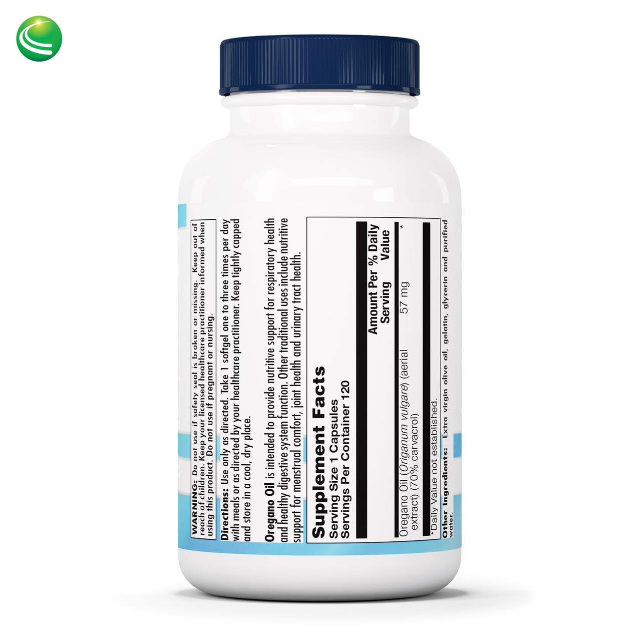 Étiquette Nutra BioGenesis huile d’origan gélules, informations claires et qualité.