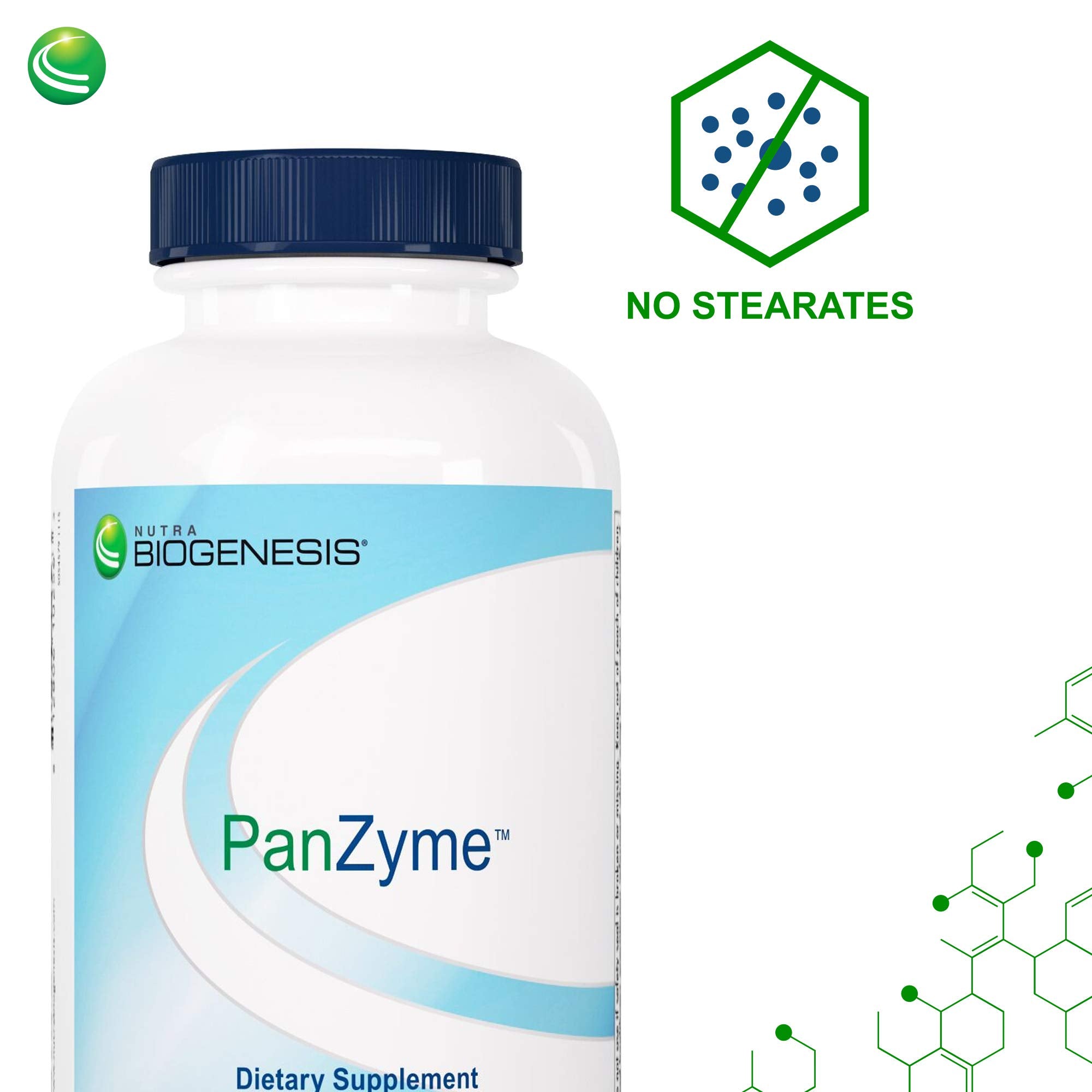 Nutra BioGenesis PanZyme – doseur et flacon faciles à manipuler lors de la prise.