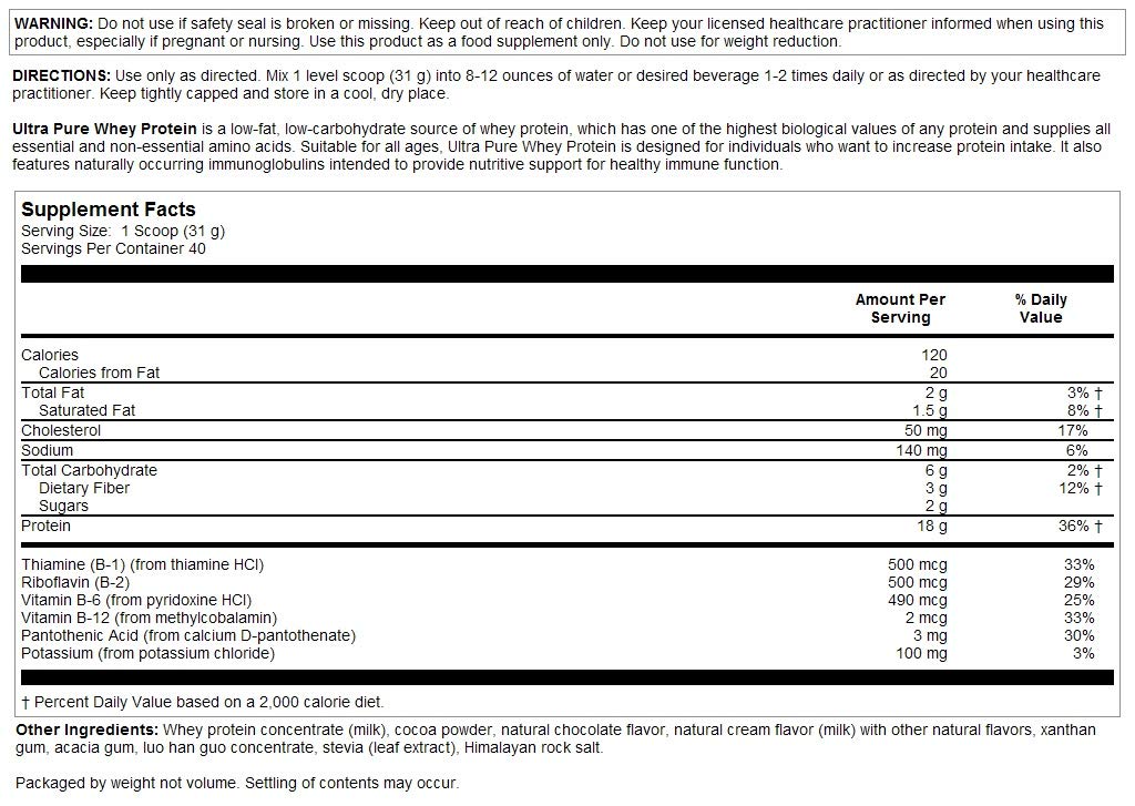 Nutra BioGenesis Ultra Pure Whey Chocolat, préparation rapide dans l'eau pour une collation post-entraînement.