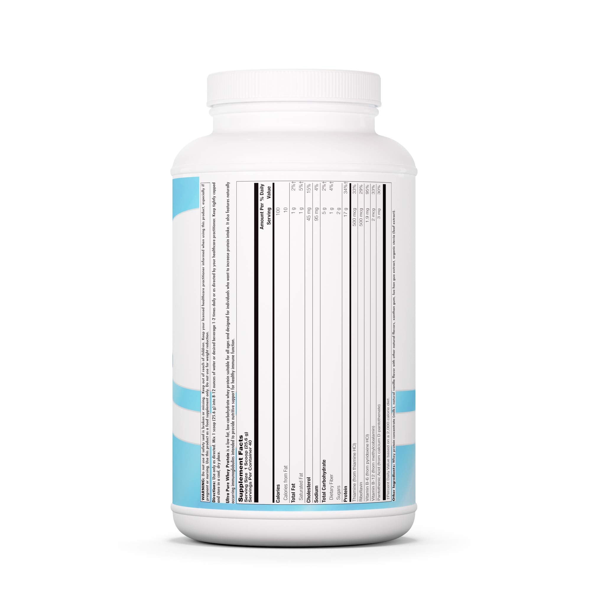 Nutra Biogenesis Ultra Pure Whey vanille, boisson prête à mélanger faible sucre