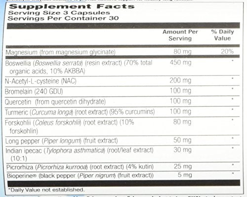 Nutra BioGenesis Pulmonary Factors – pot de 90 caps: format pratique pour un mois d’utilisation.