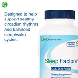 Nutra Biogenesis Sleep Factors flacon et bouchon, routine nocturne résolument simple