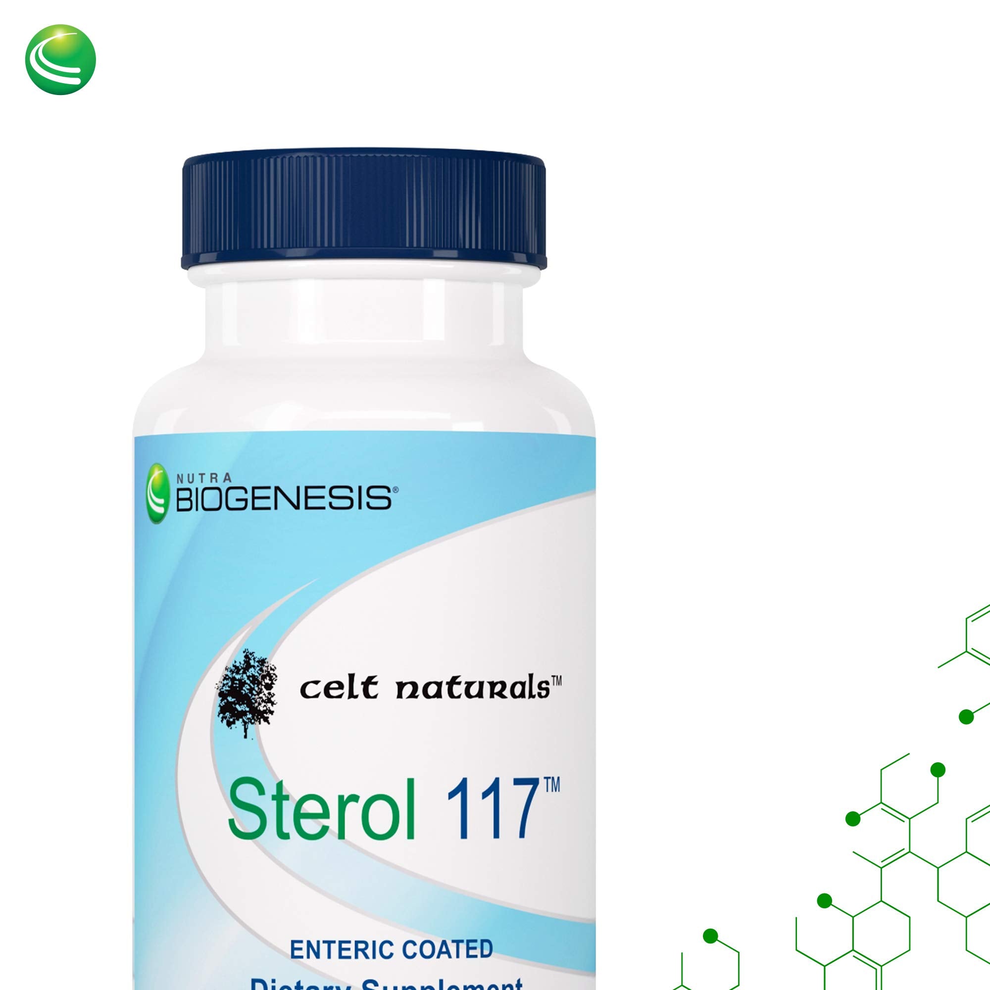 Gelule entérique Nutra BioGenesis Sterol 117 pour absorption après repas.