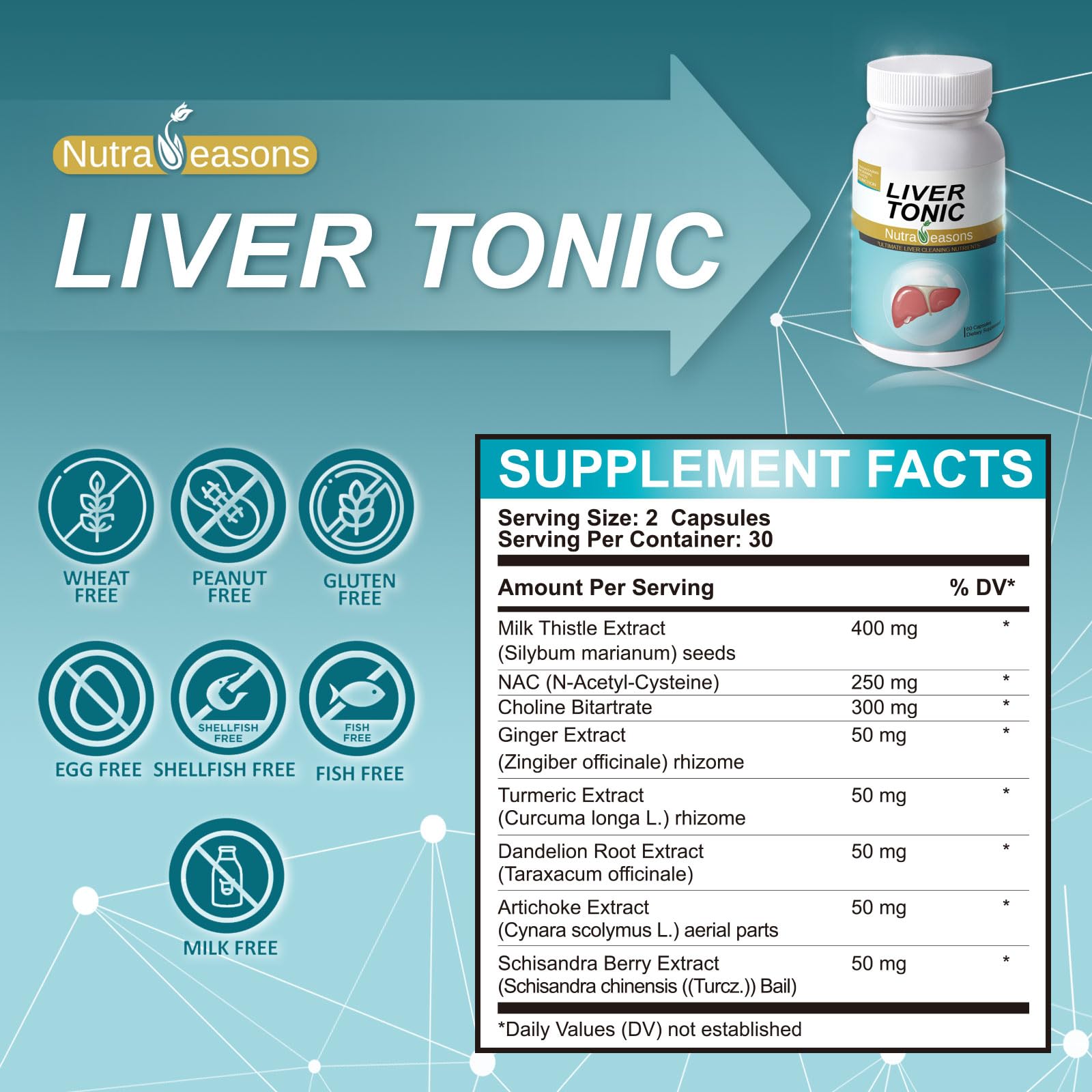 Nutra Seasons Liver Tonic – emballage pratique et recyclable.