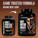 NutraBio 100% Whey Isolate, doseur prêt à mesurer 25 g pour un shake rapide.