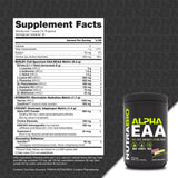 Mélange NutraBio Alpha EAA dans eau cerise-lime, hydratation et goût.
