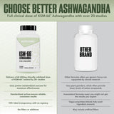 NutraBio Ashwagandha KSM-66 - emballage montrant le format 90 gélules