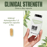 NutraBio Ashwagandha KSM-66 - label clair sur les usages quotidiens