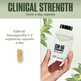 NutraBio Ashwagandha KSM-66 – prise quotidienne en contexte de routine saine.