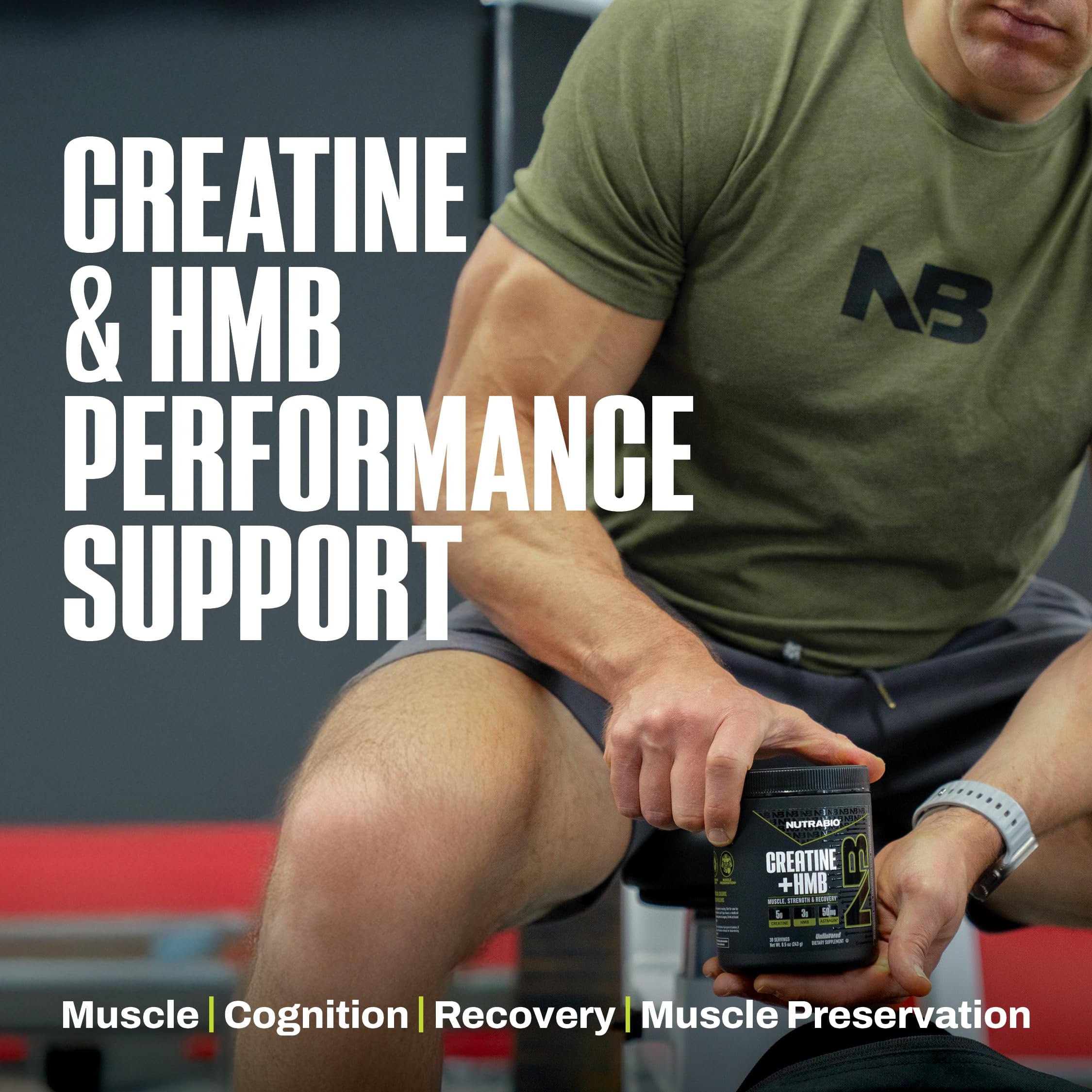 Absorption améliorée grâce à AstraGin dans NutraBio Creatine + HMB