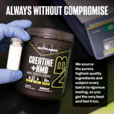 Utilisation quotidienne simple de NutraBio Creatine + HMB dans un programme sportif