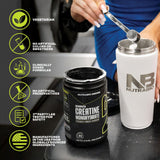 NutraBio Creatine Monohydrate utilisation après entrainement pour soutien