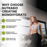 NutraBio Creatine Monohydrate étiquette et certifications qualité