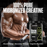 NutraBio Creatine Monohydrate profil adapté vegetariens sans gluten