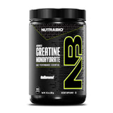 NutraBio Creatine Monohydrate emballage, énergie et performance potentielles